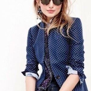 J. Crew Jackets & Coats - Classic Schoolboy Blazer Indigo Dot EUC! J. Crew Jackets & Coats - Classic Schoolboy Blazer Indigo Dot EUC!